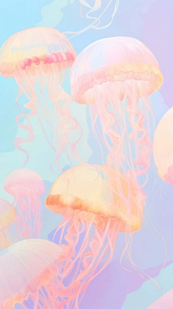 Jellyfish invertebrate transparent underwater.