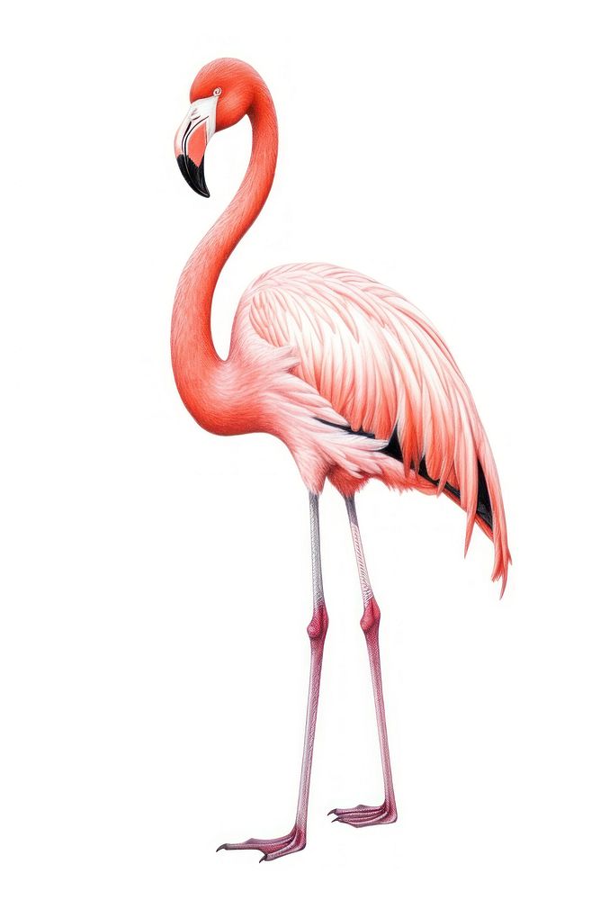 Flamingo drawing animal bird.