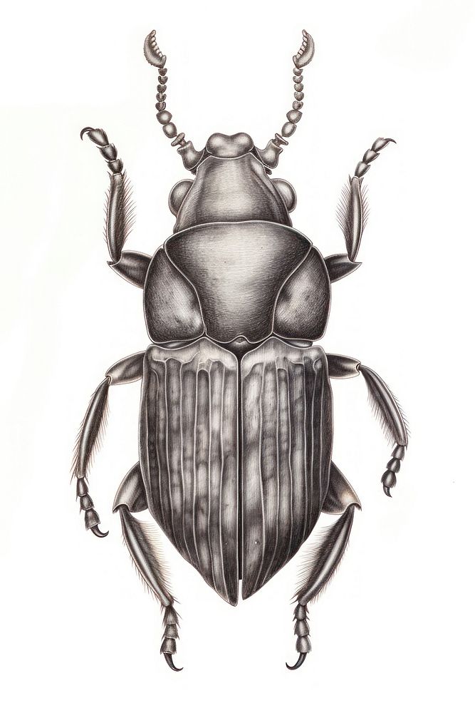 Rhinoceros beetle drawing animal insect.