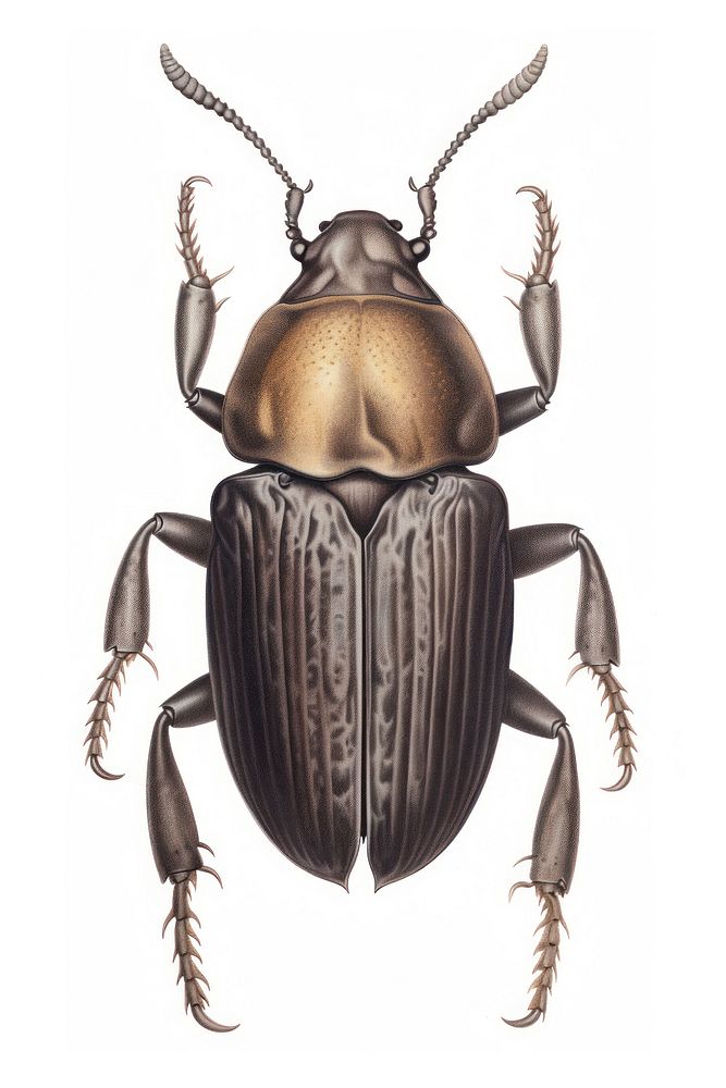 Rhinoceros beetle animal insect sketch.