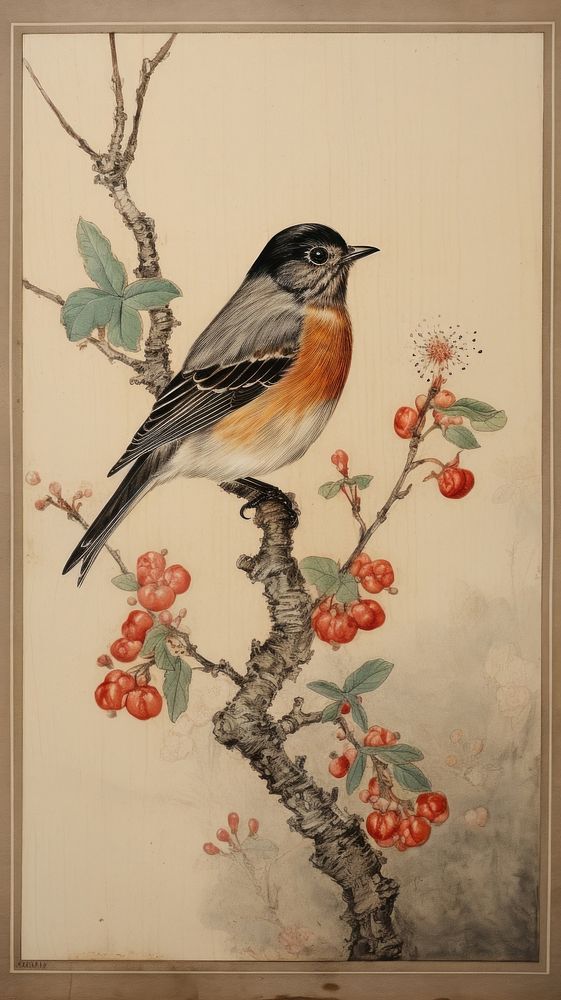 Robin painting animal bird.