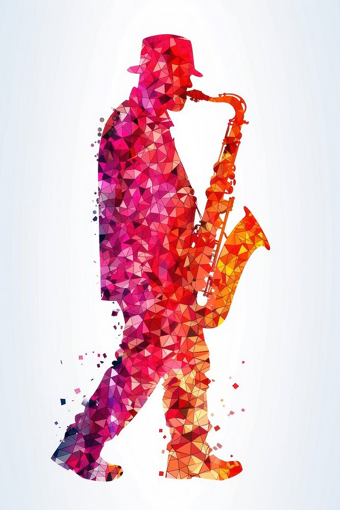 Jazz musician of different playing musical instrument and singing saxophone adult performance.