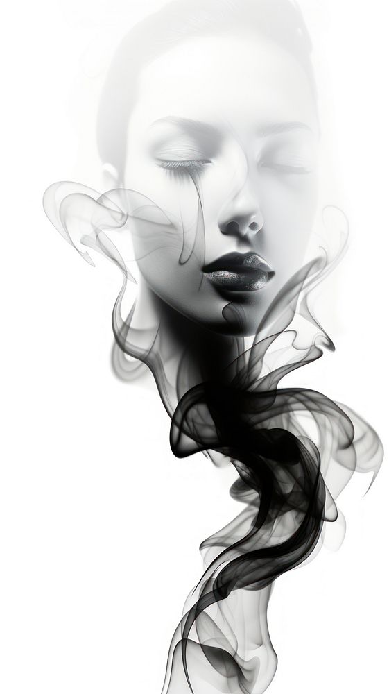 Abstract smoke white black adult.