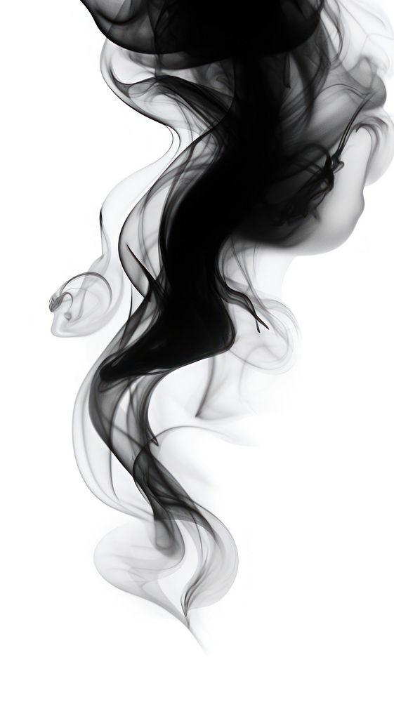 Abstract smoke black white white background.