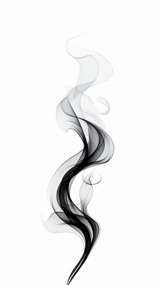 Abstract smoke shape white background creativity.