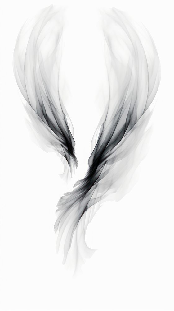 Abstract smoke drawing sketch white.