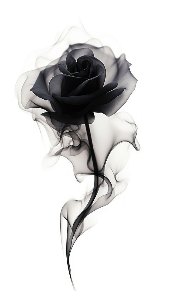 Abstract smoke rose flower plant.