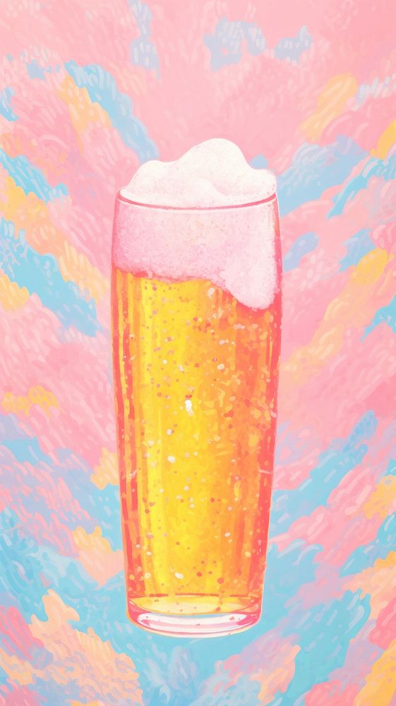 Beer beer painting drink.