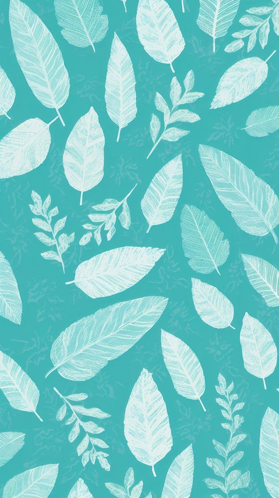 Green leaves backgrounds pattern texture.