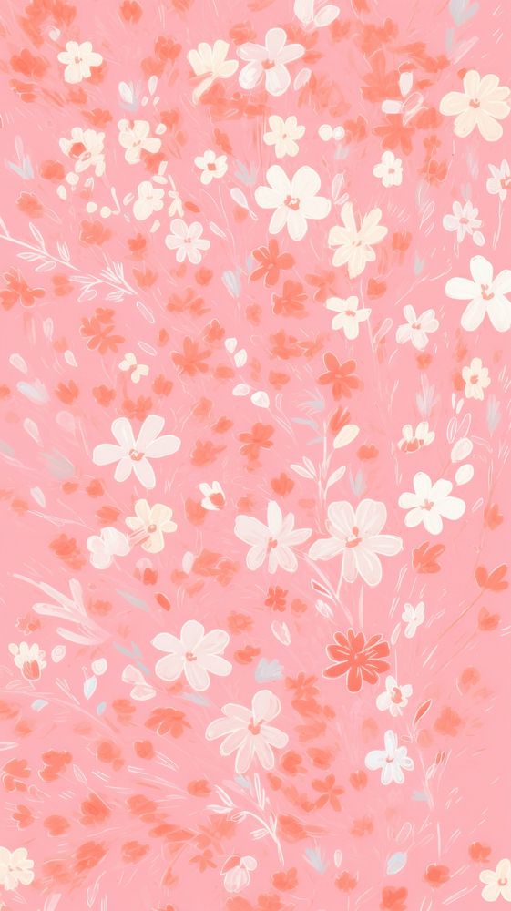 Floral pink and red backgrounds wallpaper pattern.