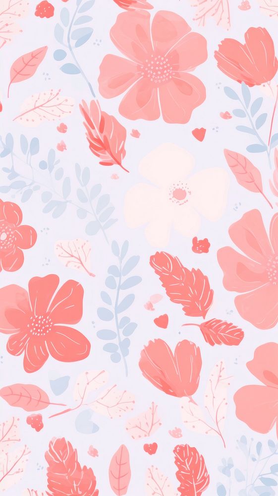 Floral pink and red backgrounds pattern flower.
