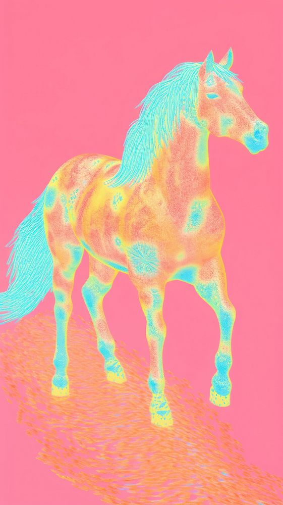 Horse horse art painting.