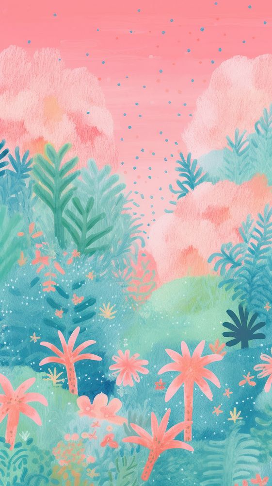 Jungle painting backgrounds outdoors.