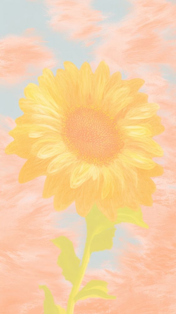 Sunflower painting backgrounds plant.