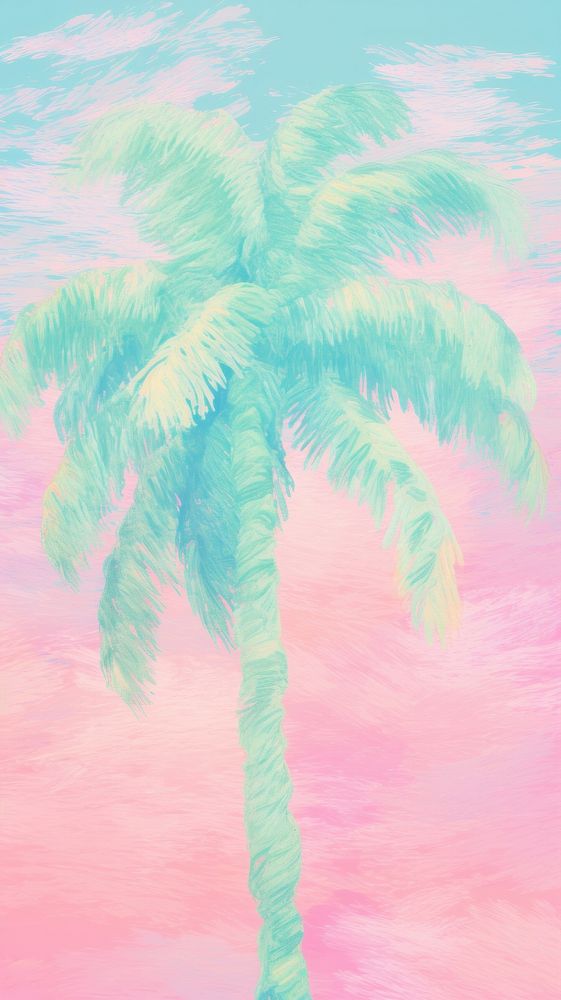 Palm tree backgrounds outdoors painting.