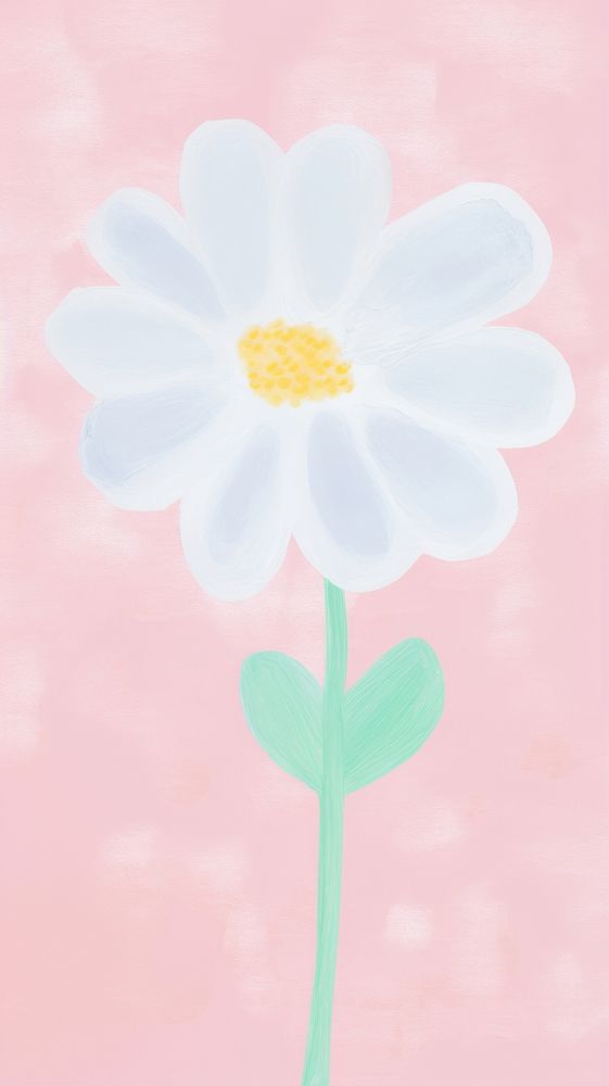 White flower painting blossom petal.