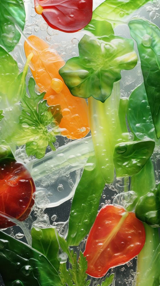 Vegetables glass fusing art backgrounds plant food.