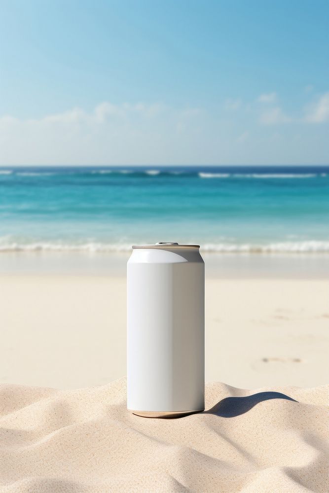 Beer pack packaging beach sea outdoors.