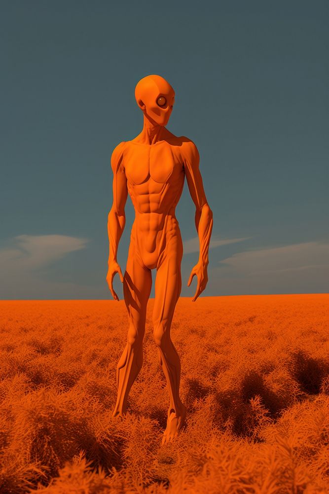 Photo of alien landscape field adult.