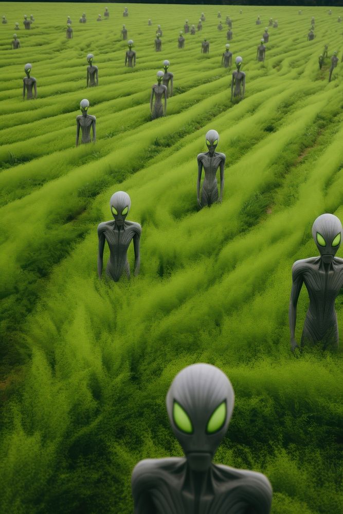 Photo of aliens field landscape outdoors.