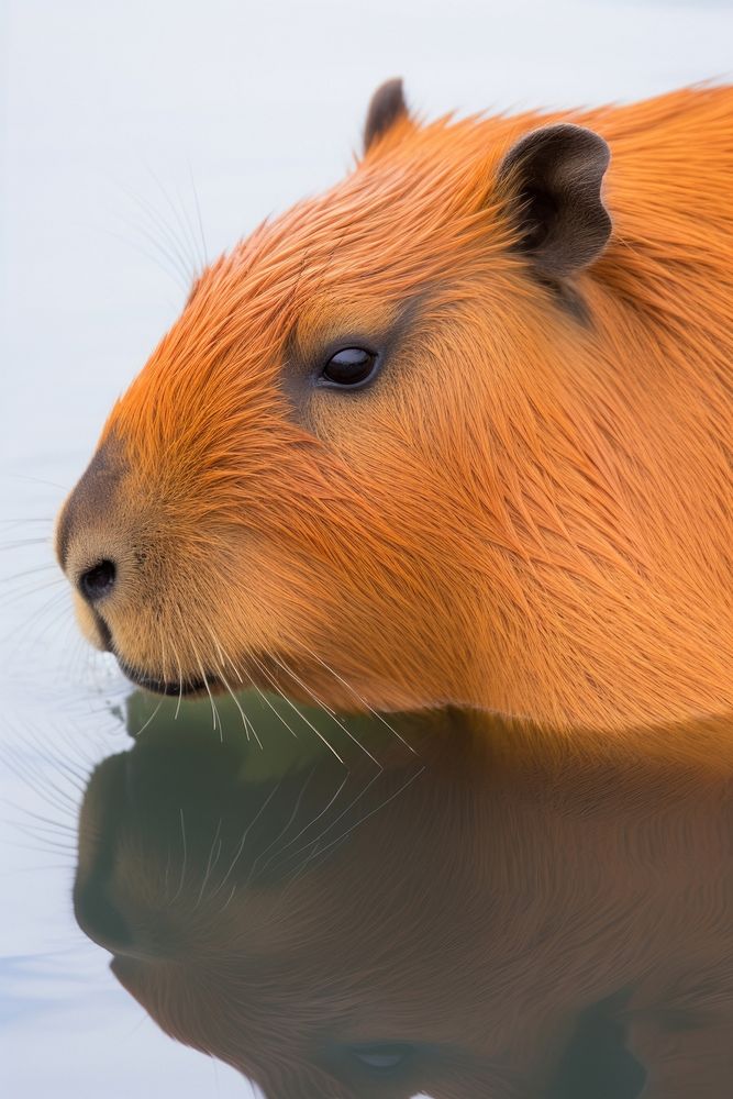 Photo of cute animal capybara wildlife mammal.