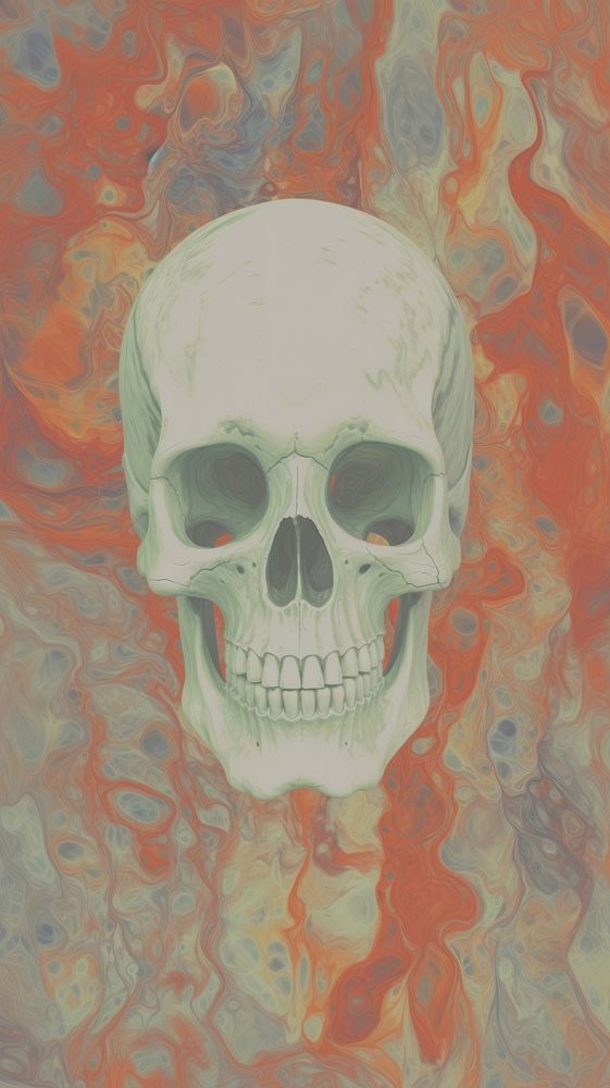 Skull marble wallpaper backgrounds abstract painting.