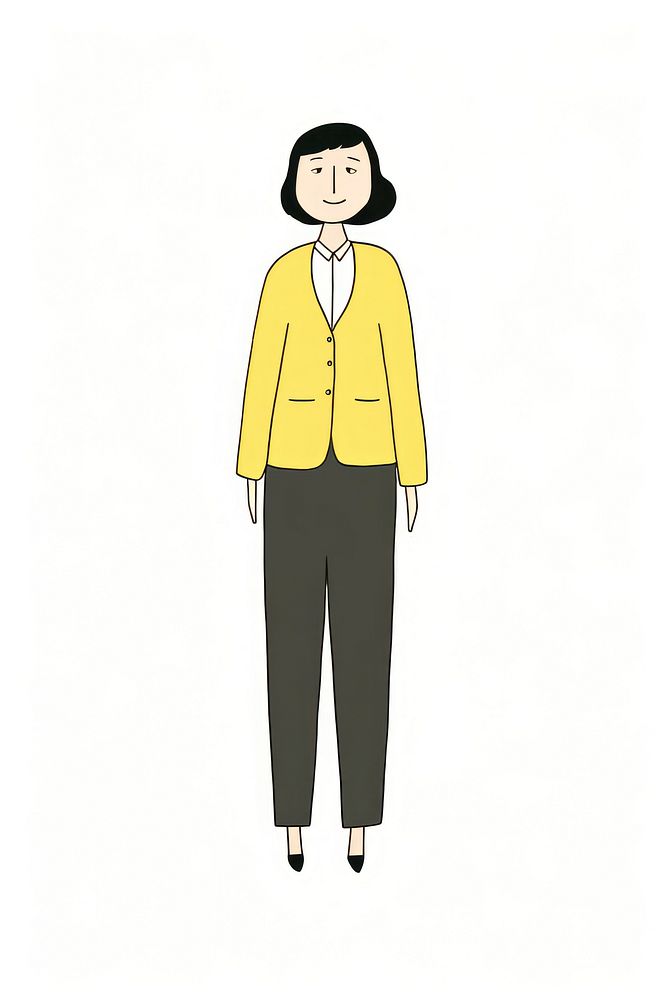 Woman in suit cartoon yellow adult.