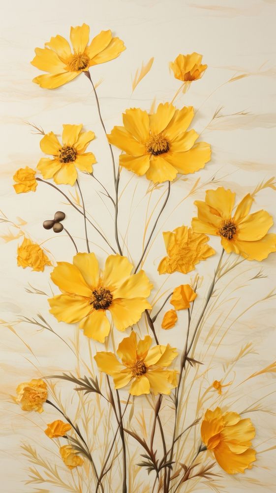 Coreopsis flower painting plant.