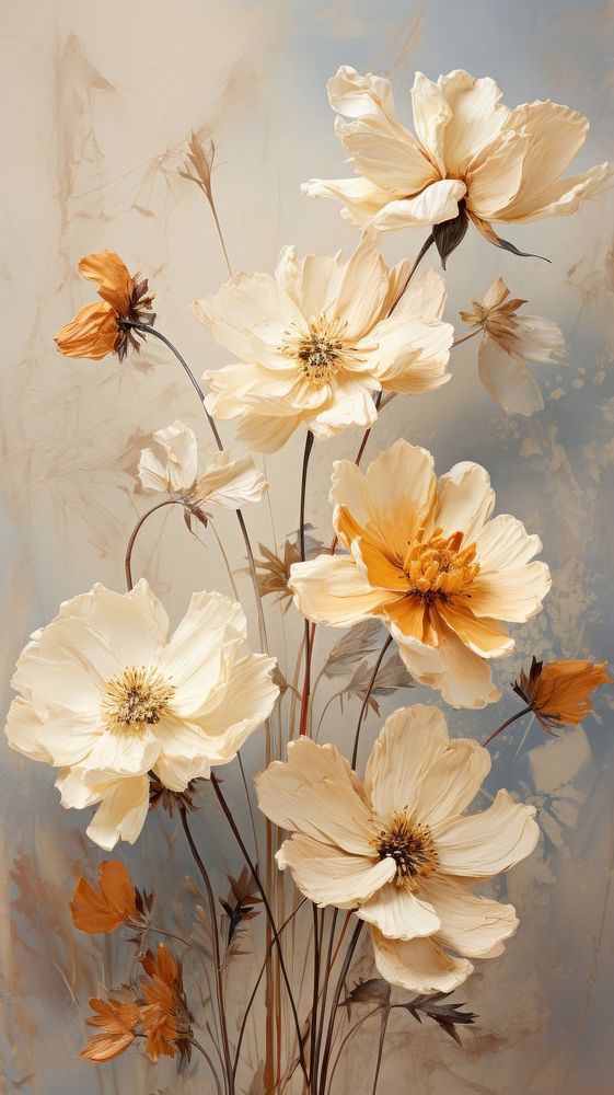 Cosmos flower painting blossom.