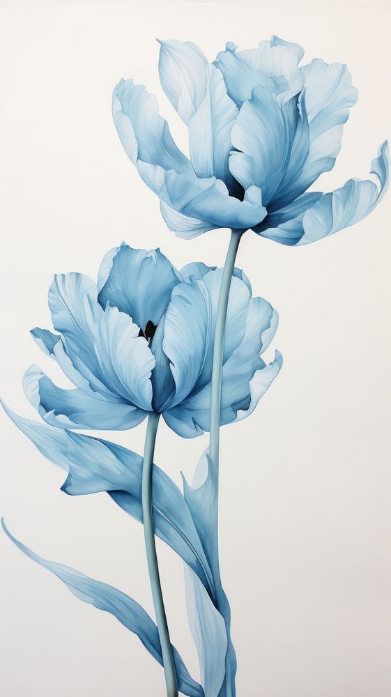 Blue Tulip flower nature petal.