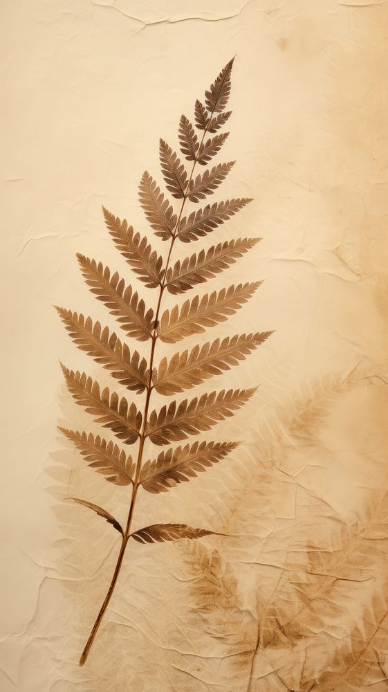 Fir leaf plant fern calligraphy.