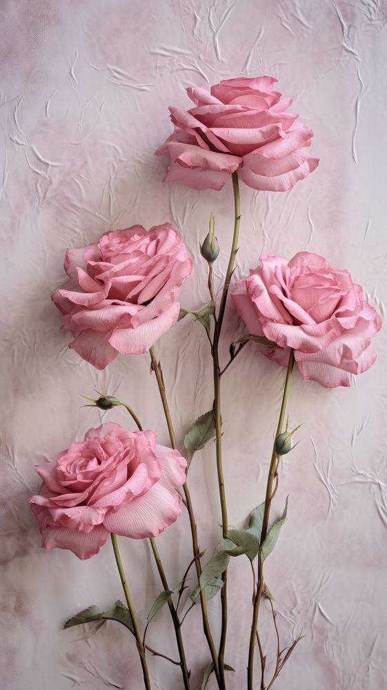Pink roses flower petal plant.