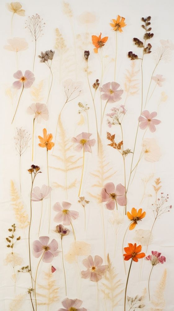 Real pressed wedding flowers backgrounds pattern plant.