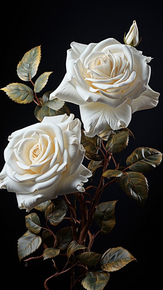 White rose flower plant petal.