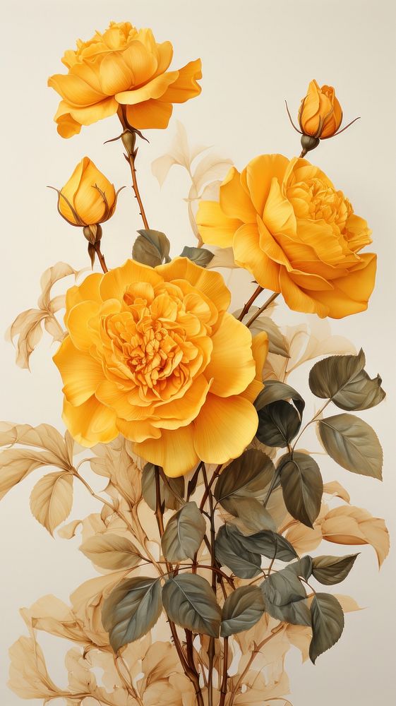 Yellow Rose flower rose painting.