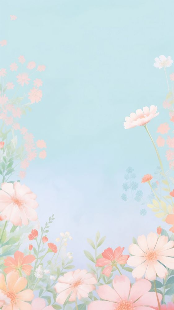 Spring flowerswallpaper backgrounds outdoors painting.