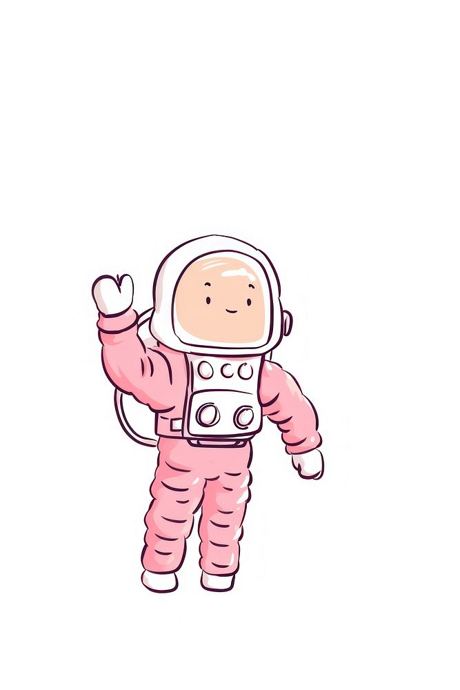 Doodle illustration astronaut cartoon illustrated protection.