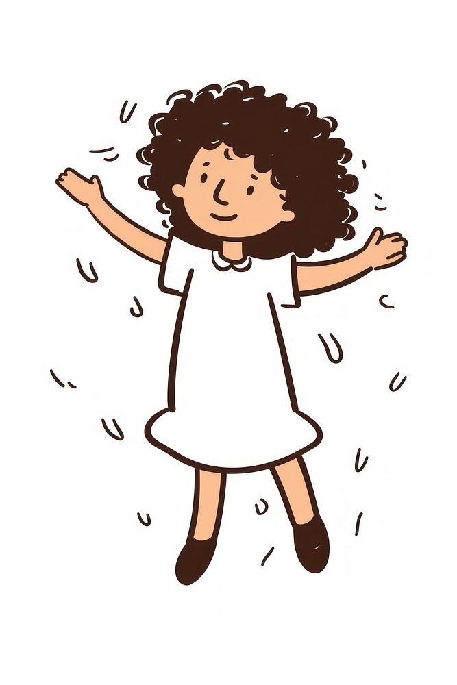 Doodle illustration happy black children | Premium Photo Illustration