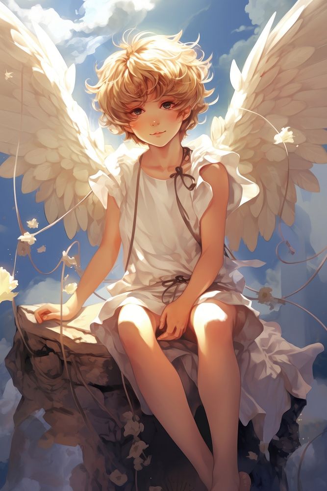 Child angel anime representation architecture.