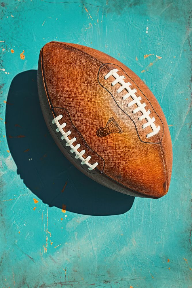 Photo of american football sports painting circle.