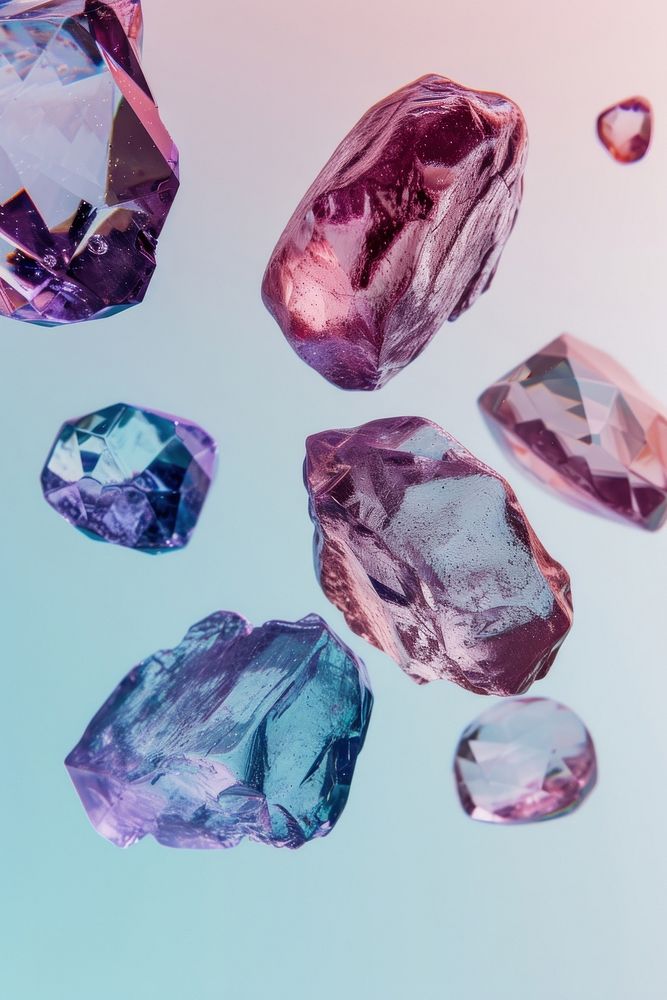 Photo of gemstones backgrounds amethyst jewelry.