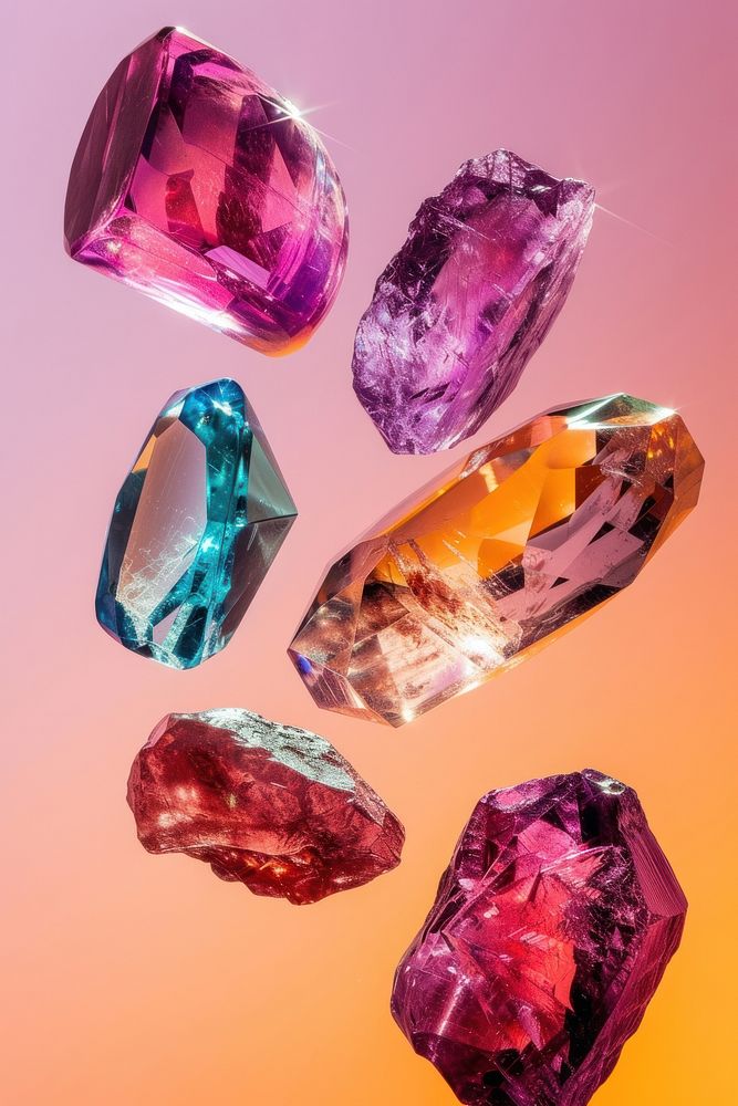 Photo of gemstones amethyst jewelry crystal.