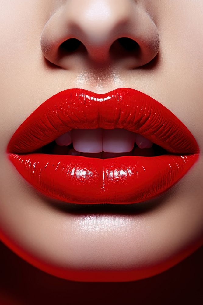Photo of lips perfection cosmetics lipstick.