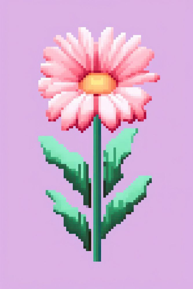 Fan Flower flower pixel plant petal daisy.