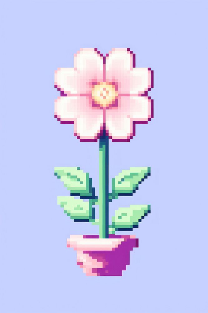 Fan Flower flower pixel graphics pattern petal.