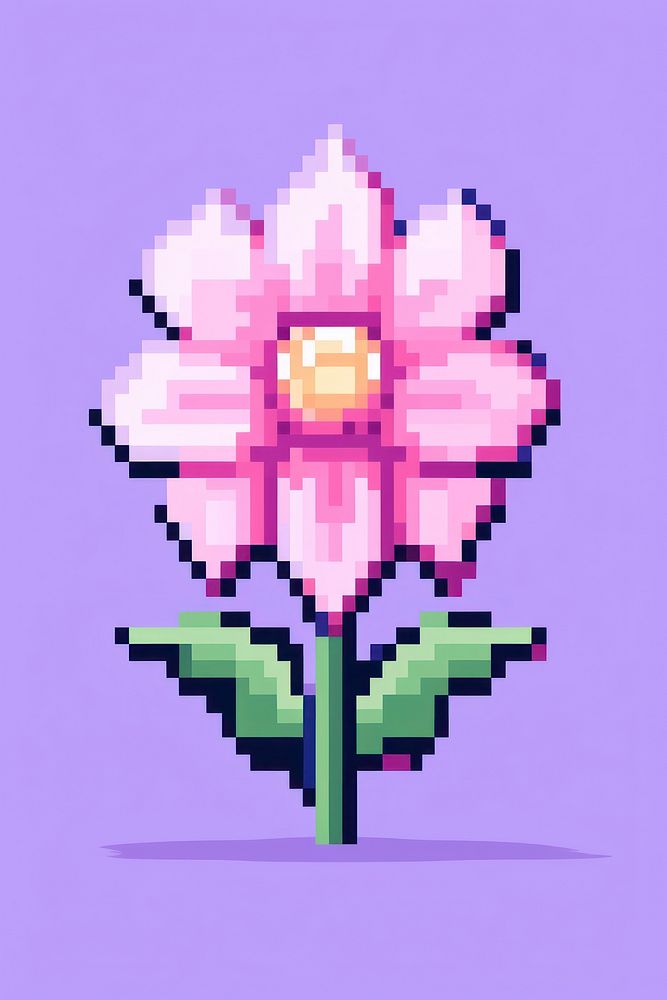 Fan Flower flower pixel graphics blossom pattern.