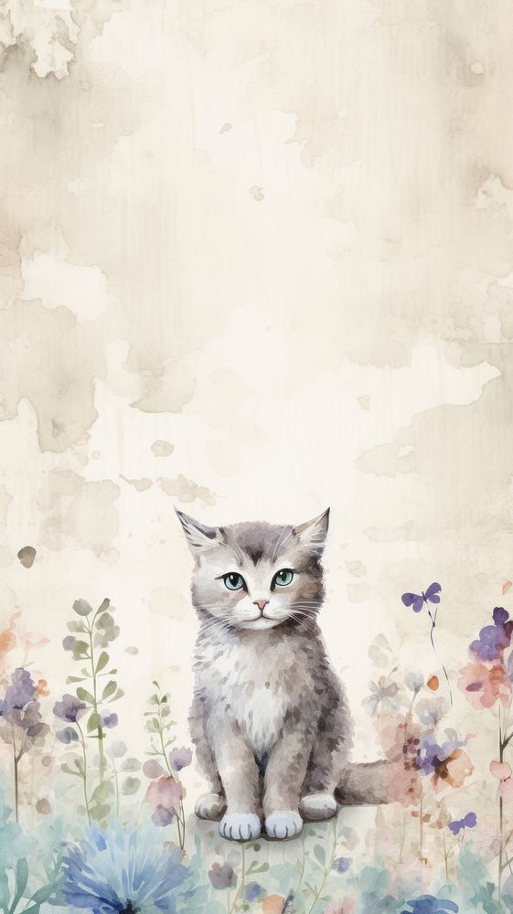Wallpaper cat with garden animal mammal kitten.
