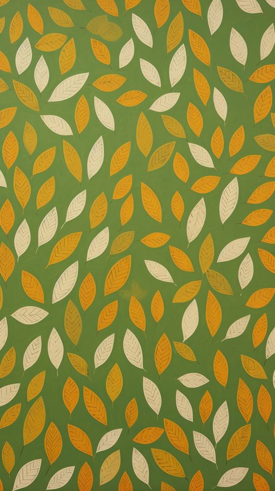 Big tea leaves pattern backgrounds wallpaper.