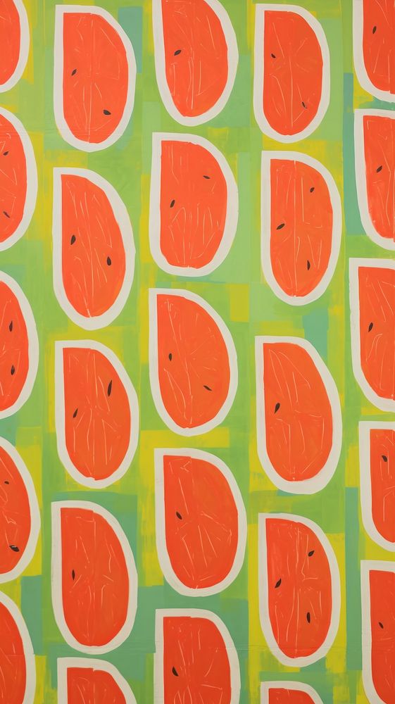 Big watermelon fruits pattern backgrounds painting.