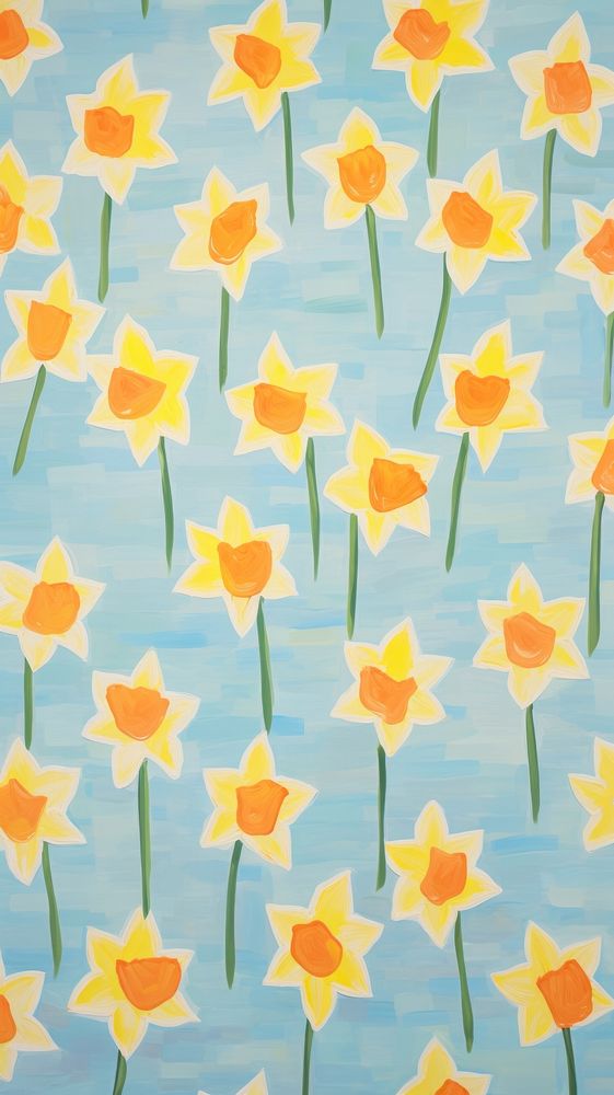Jumbo daffodil flowers backgrounds wallpaper pattern.